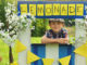 child entrepreneur selling lemonade