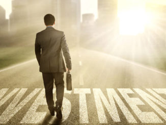 young man following investment path