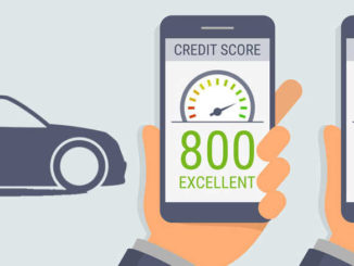 high and low fico score meter and a car graphic