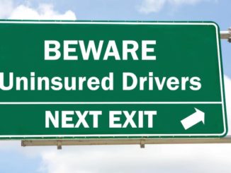uninsured drivers road sign
