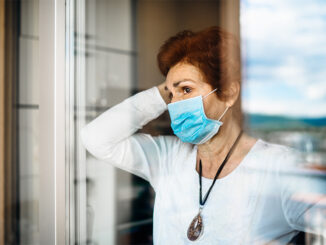 senior woman affected by covid-19