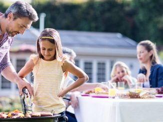 family at a labor-day bbq